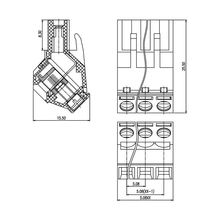 2 pin pcb terminal block