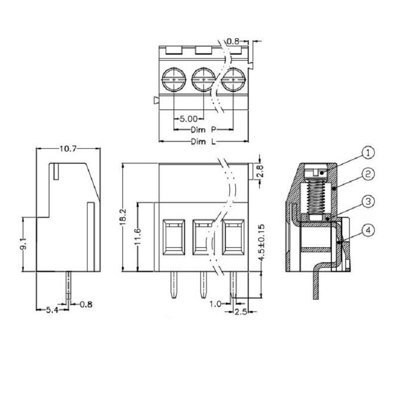 pcb connector terminal block